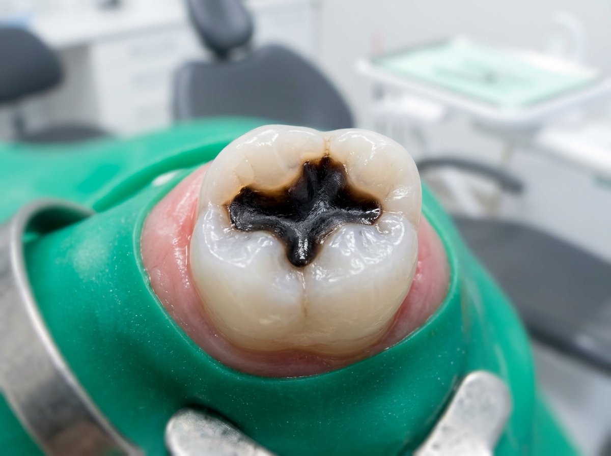 Arrested carious lesion after SDF treatment