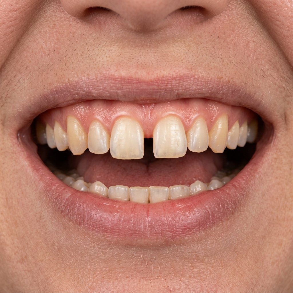 Before Treatment - Large Anterior Spacing / Diastema